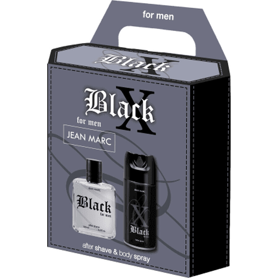 Jean Marc Set regalo X-Black dopobarba + deodorante, 1 pz