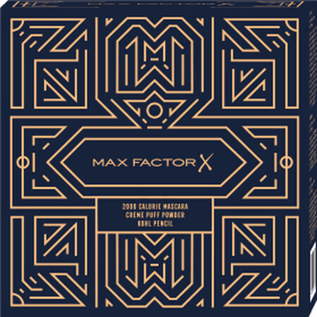 Max Factor Set Regalo Mascara 2000 CALORIE + Matita Occhi KOHL + Polvere CREAM PUFF, 1 pz.