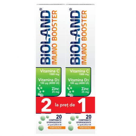 Confezione Bioland Imuno Booster, 20+20 compresse effervescenti, Biofarm