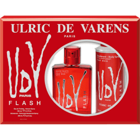 Ulric De Varens Set regalo FLASH eau de toilette + deodorante spray