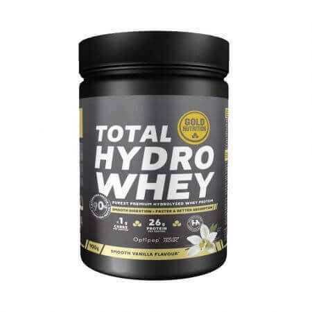 Proteine ​​in polvere al gusto vaniglia Total Hydro Whey, 900 g, Gold Nutrition