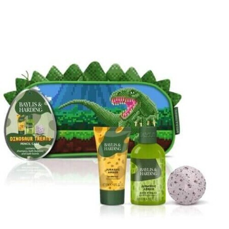 Set Dinosauro: piuma, bagnoschiuma 100 ml, pallina effervescente 45 g, shampoo 50 ml BAYLIS & HARDING