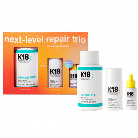Set per capelli per riparazione K18 Biomimetic Hairscience trio di riparazione di livello successivo