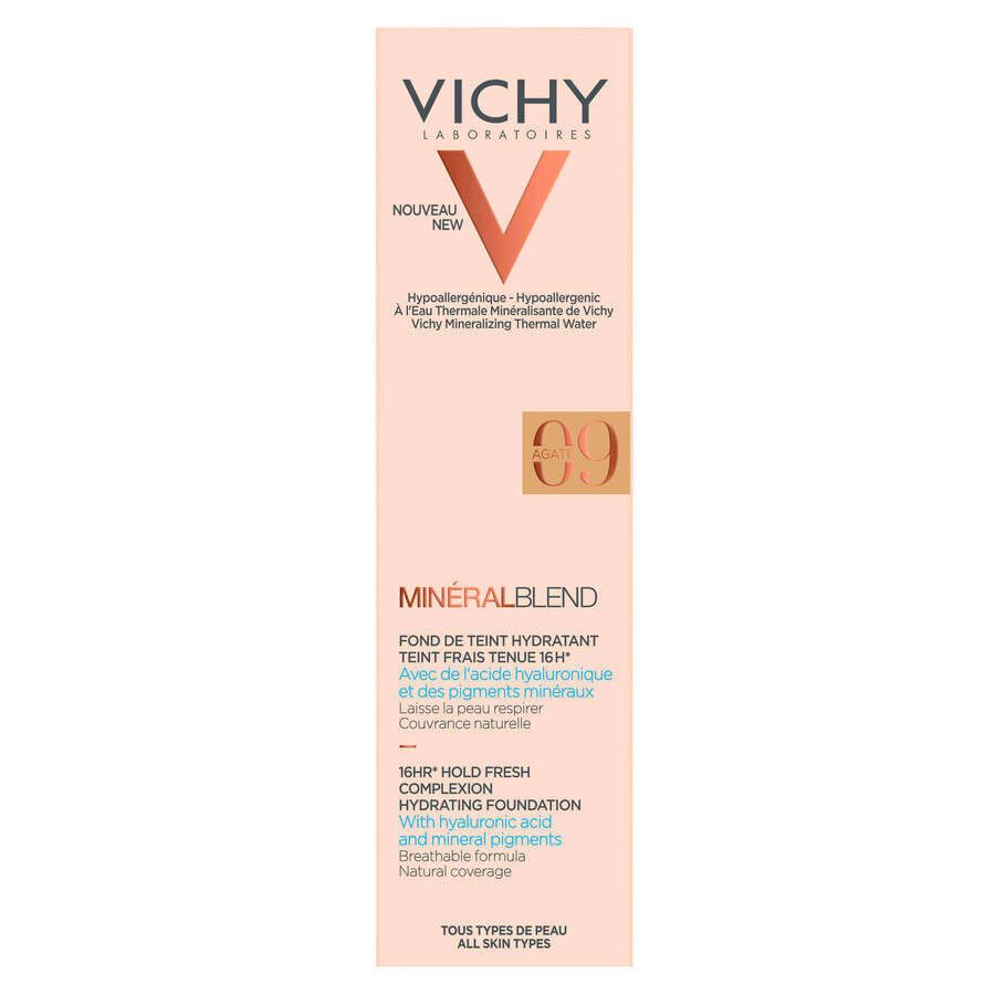 Vichy Mineralblend - Fondotinta Idratante 09 Agate, 30ml