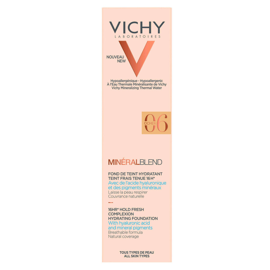 Vichy Mineralblend - Fondotinta Idratante 06 Ocher, 30mll