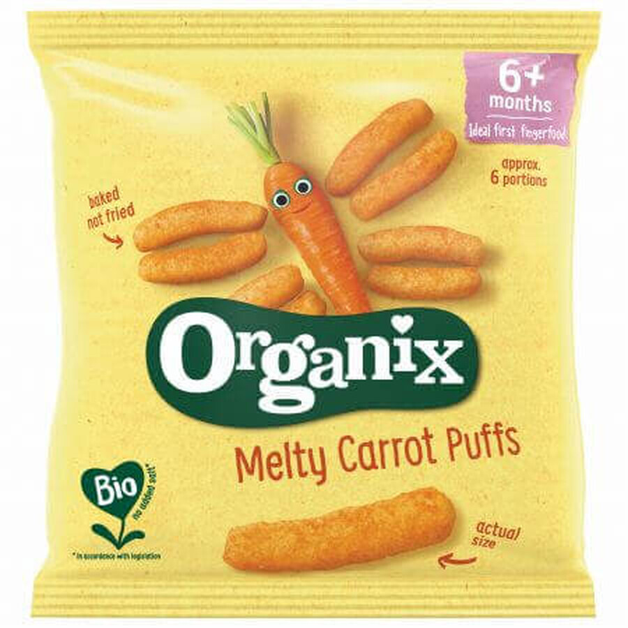Snack di mais dolce biologico con carote, 6 mesi+, 20 g, Organix