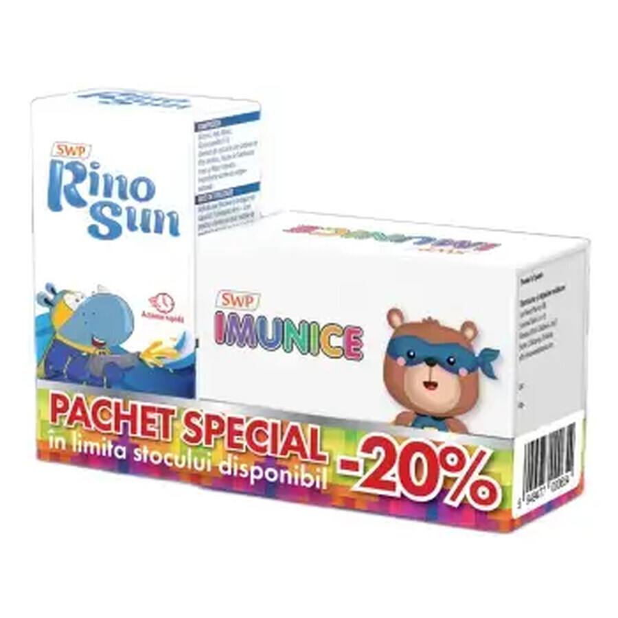 Pacchetto Immune, 30 buste + RinoSun, 20ml, Sun Wave Pharma