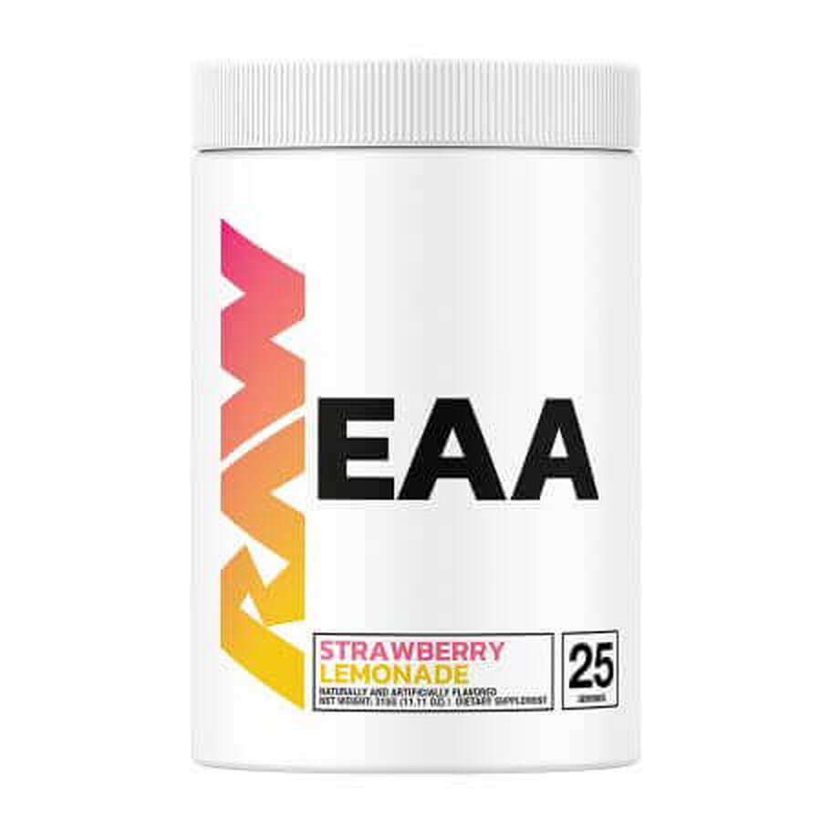 Aminoacidi essenziali EAA Strawberry Lemonade, 315 g, Raw Nutrition