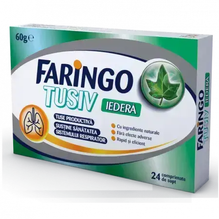 Faringo Tusiv con edera, 24 compresse, Terapia