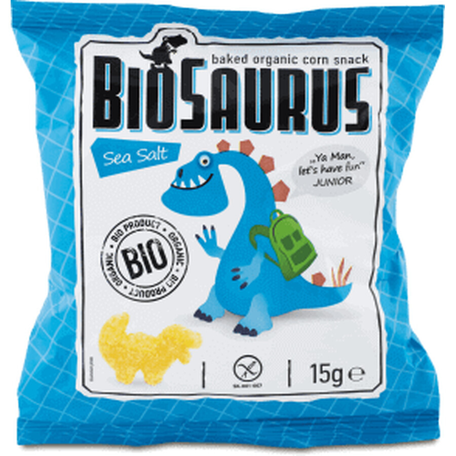 BioSaurus Bignè di dinosauro biologici con sale marino, 15 g