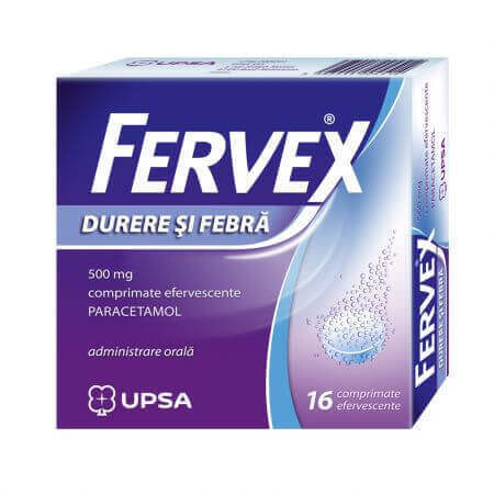 Fervex Dolore e Febbre, 500 mg, 16 compresse effervescenti, Upsa