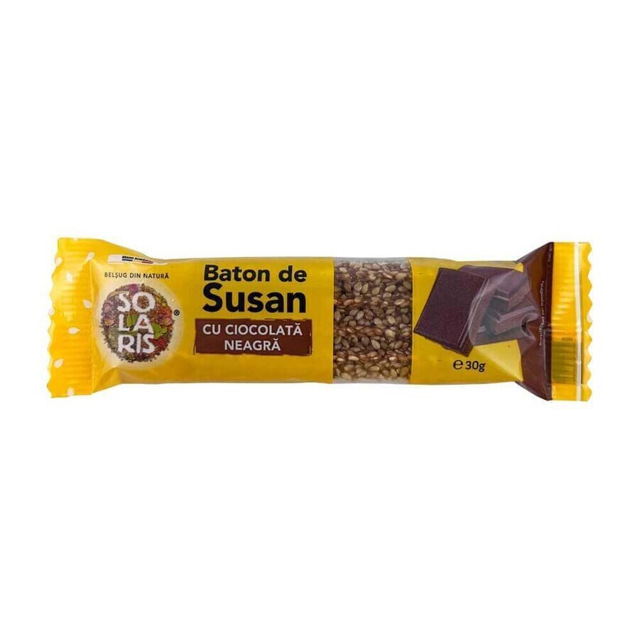 Barretta al sesamo con cioccolato fondente, 30 g, Solaris