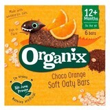 Barrette di avena integrale biologica con cacao e arancia, + 12 mesi, 6 barrette x 23 g, Organix