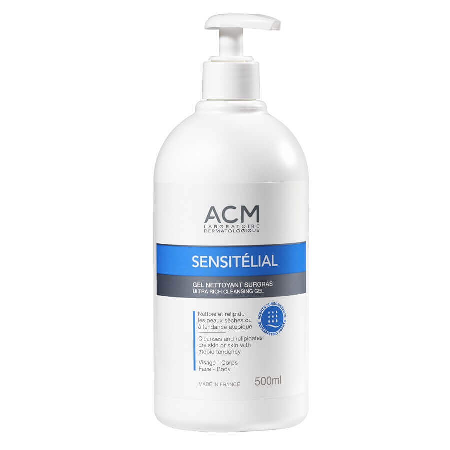 Gel detergente relipidante sensiteliale, 500 ml, Acm