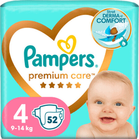 Pannolini Pampers Premium Care per bambini Premium Care numero 4, 9-14 kg, 52 pz