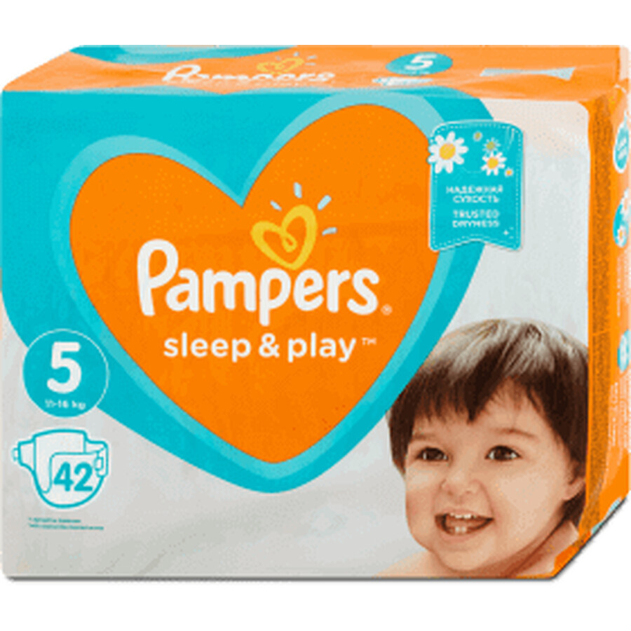 Pannolini Pampers Sleep & Play per bambini, numero 5, 11-16kg, 42 pz.