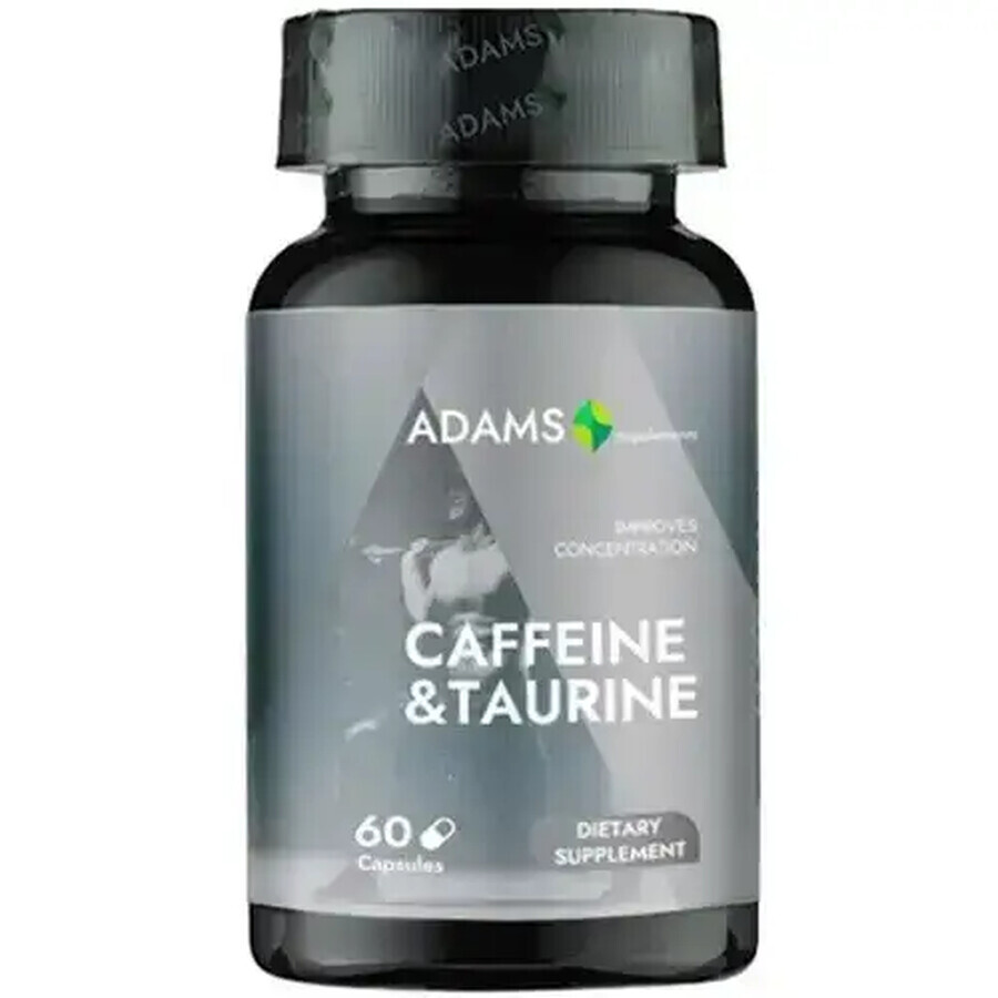 Caffeina + Taurina, 680 mg, 60 cps, Adams Vision