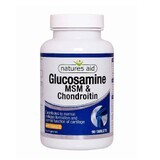 Glucosamina, MSM e condroitina con vitamina C, 90 compresse, Natures Aid