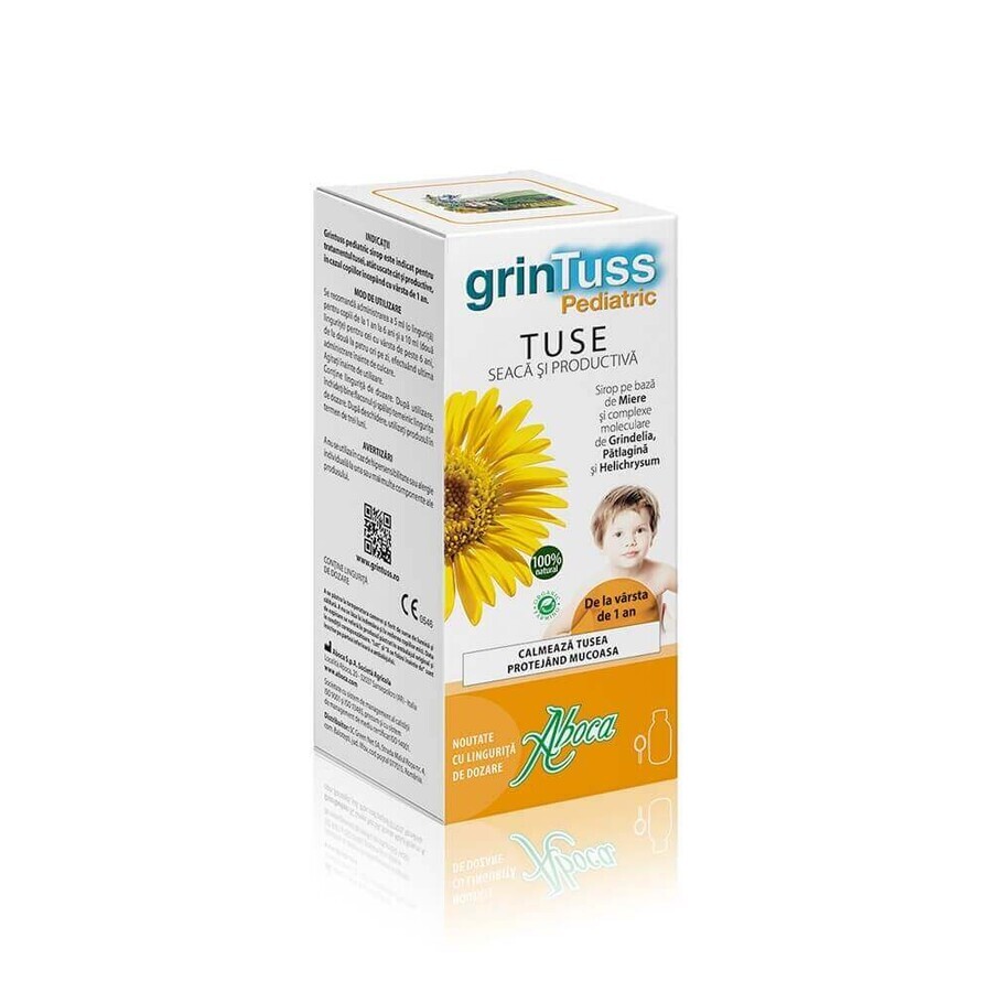 GrinTuss Sciroppo per la tosse pediatrico per bambini, 180 ml, Aboca recensioni
