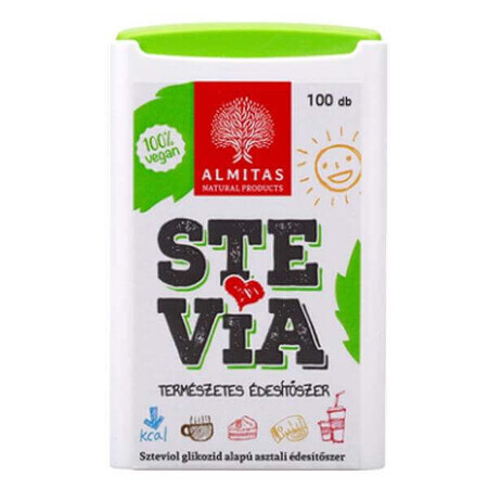 Dolcificante naturale con stevia, 100 compresse, Vitaking