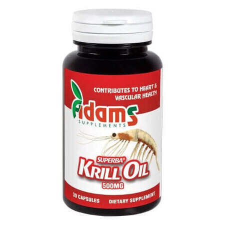 Olio di Krill 500 mg, 30 compresse, Adams Vision