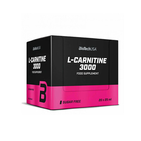 L-Carnitina 3000 Limone, 20 fiale x 25 ml, Biotech USA