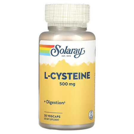 L-cisteina 500mg Solaray, 30 capsule, Secom