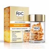 RoC Multi Correxion Revive + Glow Night Siero Notte alla Vitamina C, 30 Capsule