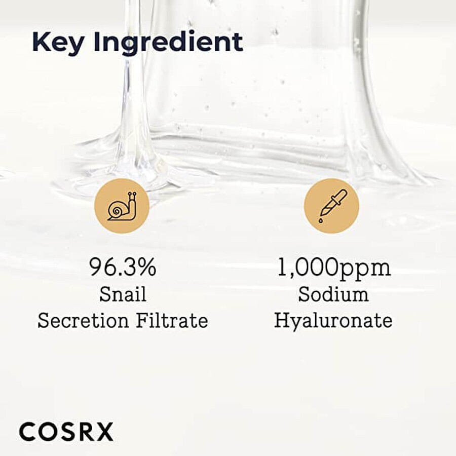 COSRX Advanced Snail 96 Mucin Fluido viso con estratto di bava di lumaca, 100 ml
