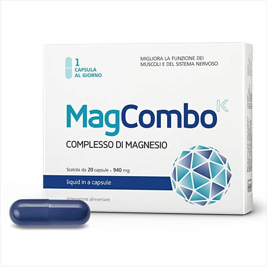 MagCombo K Complesso di Magnezio 940 mg, 20 capsule, Visislim recensioni