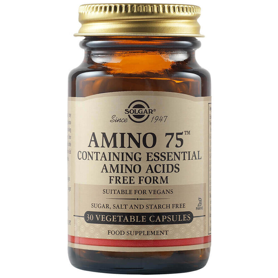 Solgar Amino 75 Integratore Alimentare, 30 capsule vegetali