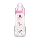 MAM Easy Active Baby Bottle 4+ M Capacità 330ml Fairy Tale Biberon Rosa, 1 Pezzo