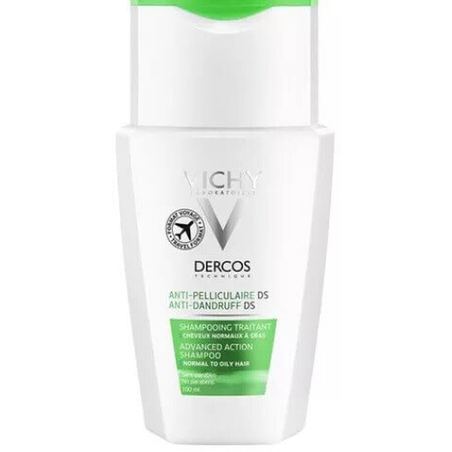 Shampoo antiforfora per capelli normali e grassi Dercos, 100 ml, Vichy