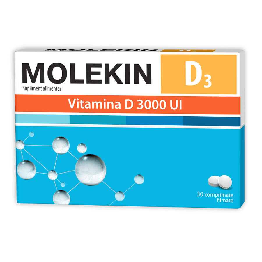 Molekin D3 3000 UI, 30 compresse, Natur Produkt