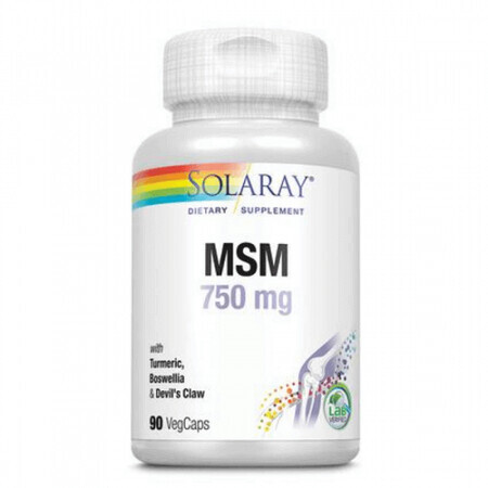 MSM 750 mg Solaray, 90 + 90 capsule, Secom (sconto del 50% sul secondo prodotto)