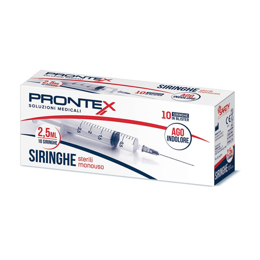 Prontex Siringhe Sterili Monouso 2,5ml, 10 Siringhe