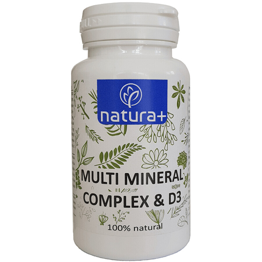 Multi Mineral Complex e D3, 60 capsule, Natura+