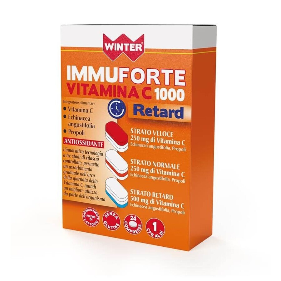 Winter ImmunoForte Vitaminca C 1000 Retard Integratore, 24 Compresse