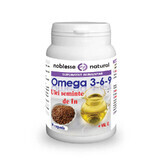 Olio di semi di lino Omega 3-6-9 500 mg e vitamina E, 30 capsule, Noblesse