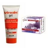 Confezione Artrocalm, 40 capsule + gel Artrocalm per dolori reumatici e muscolari, 100 ml, FarmaClass