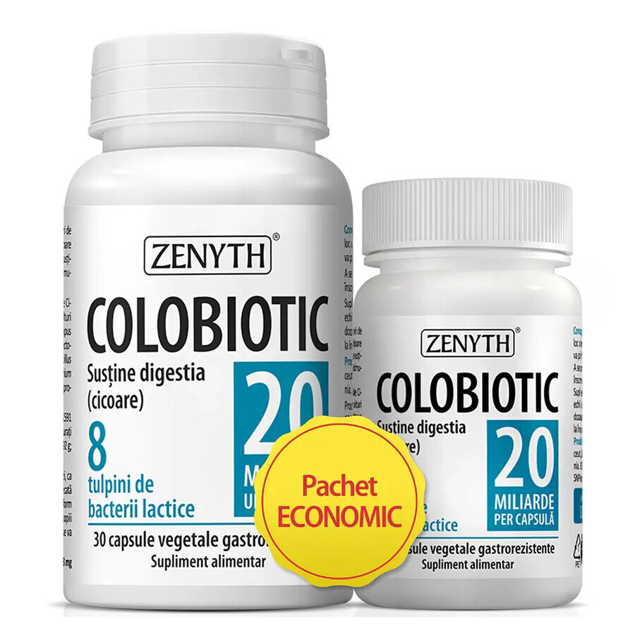 Confezione Colobiotic, probiotico 20 miliardi, 30 + 10 capsule, Zenyth recensioni