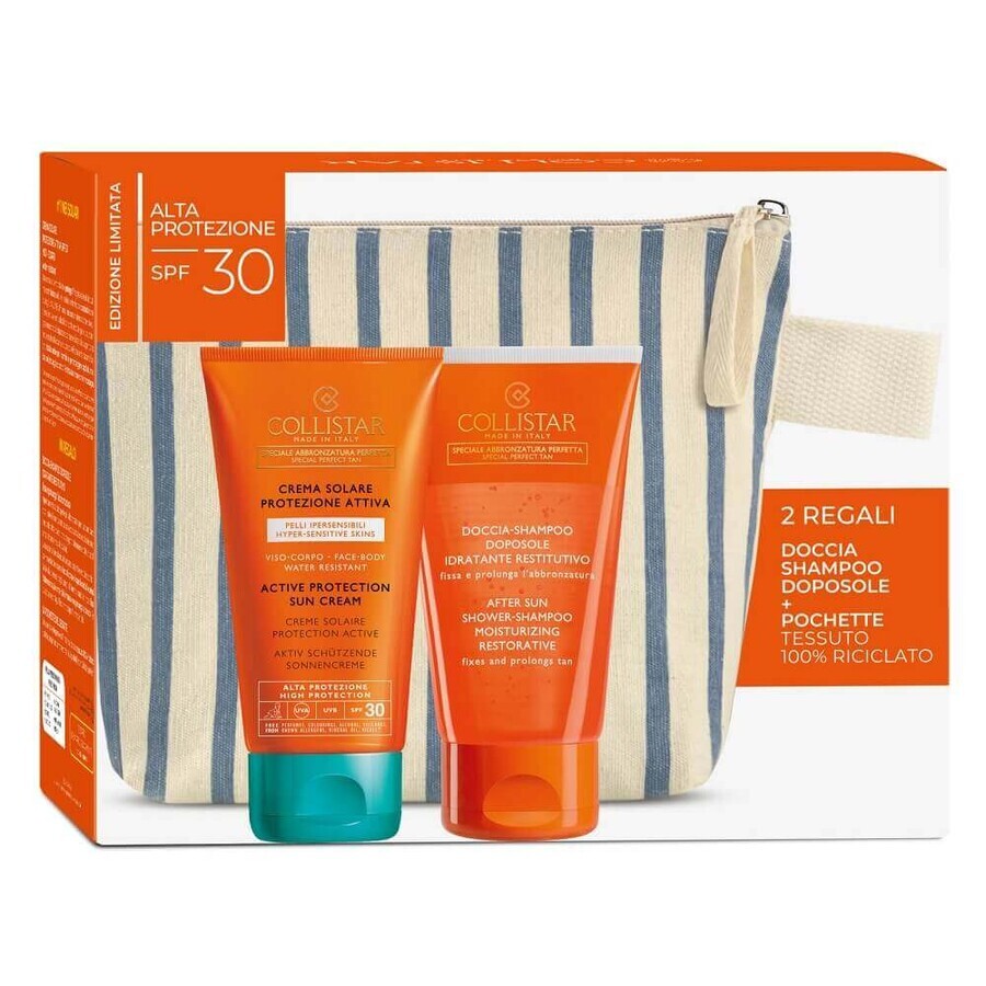 Collistar Kit Crema Solare Protezione Attiva SPF30 + Doccia Shampoo Doposole