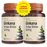 Confezione Ginkana Ginkgo Biloba da 120 mg, 30 compresse, Alevia (1+1)