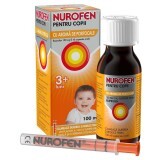 Nurofen per bambini al gusto arancia 100 mg/5 ml, 100 ml, Reckitt Benckiser