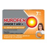 Nurofen Junior al gusto di arancia, 7 anni+, 100 mg, 12 capsule, Reckitt Benckiser