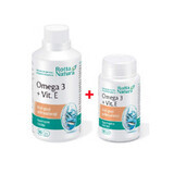 Confezione Omega 3 + Vitamina E, 1000 mg, 90 + 30 capsule, Rotta Natura