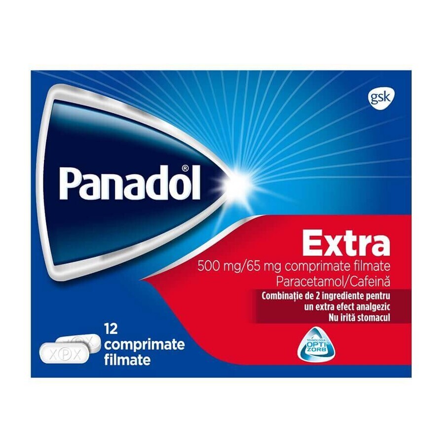 Panadol Extra, 500mg/65 mg, 12 compresse, Gsk recensioni