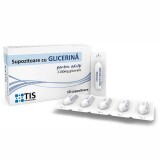 Supposte di glicerina per adulti, 10 pezzi, Tis Farmaceutic