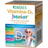 Vitamina D3 Junior 800 UI, 50 compresse masticabili, Beres