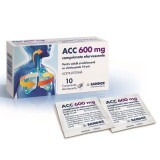 ACC 600 mg, 10 compresse effervescenti, Sandoz 